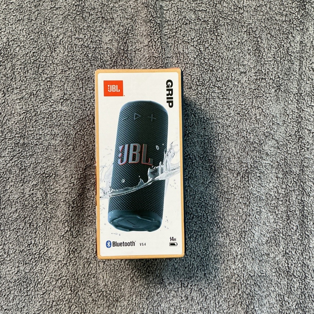 JBL Grip Portable Bluetooth Speaker Blue Waterproof IP67 14H Battery NIB